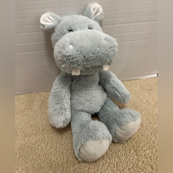 Moon & Stars Walgreens Blue Plush Hippo 12” Soft Stuffed Animal Toy - Picture 1 of 7